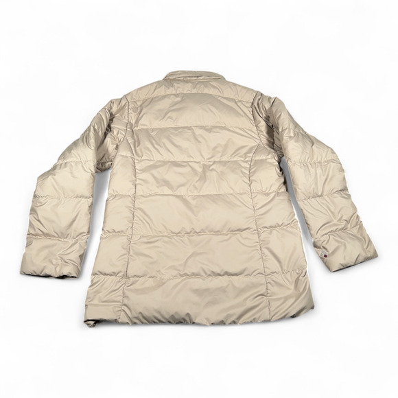 Montbell Jacket Womens MEDIUM Beige Puffer Down Outdoor Quilted Lightweight - Picture 3 of 12